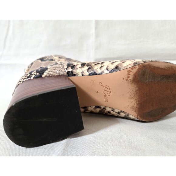 J. Crew Sadie Snake Embossed Leather Boots - size 7 - Picture 10 of 15